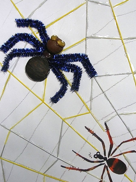 幼儿园大班美术造型教案：制作蜘蛛网