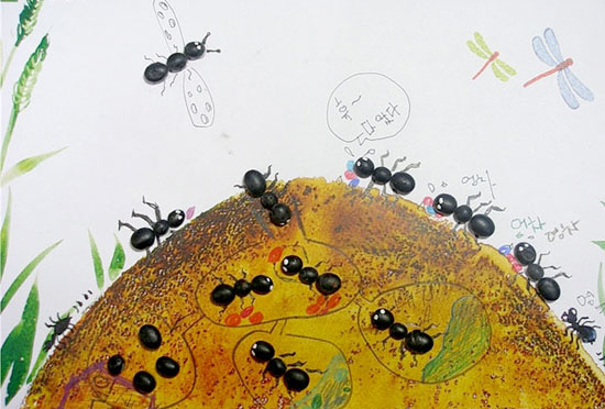 幼儿园大班美术教案：勤劳的蚂蚁