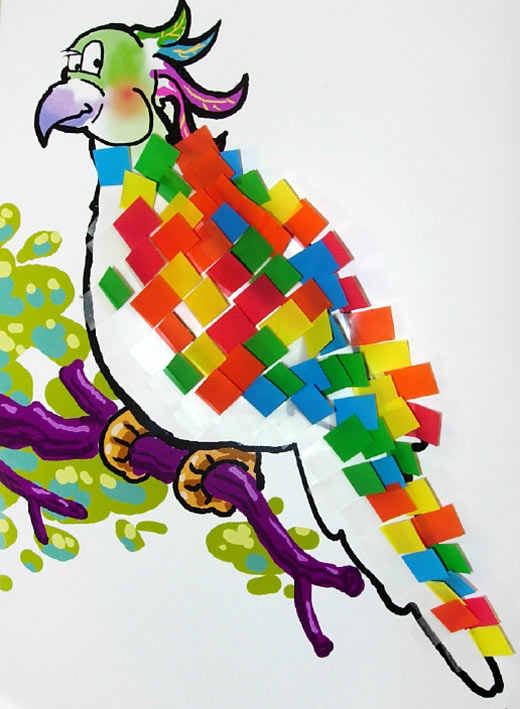 幼儿园大班美术造型教案：世界上最漂亮的羽毛