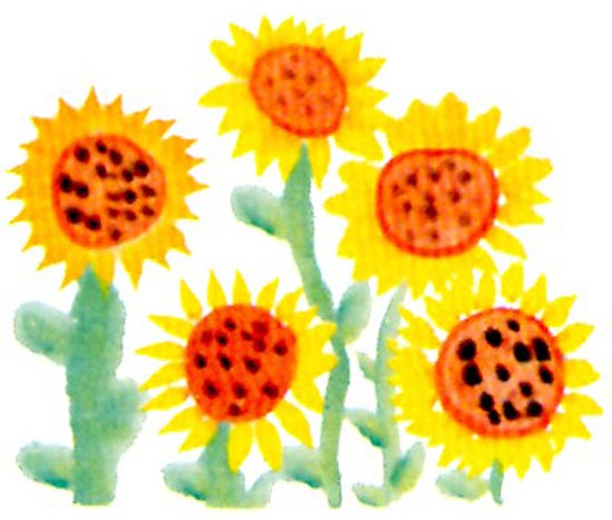 幼儿园大班中国画教案：向日葵