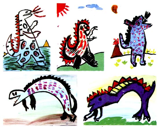 幼儿园大班美术教案:侏罗纪公园-幼儿园大班美