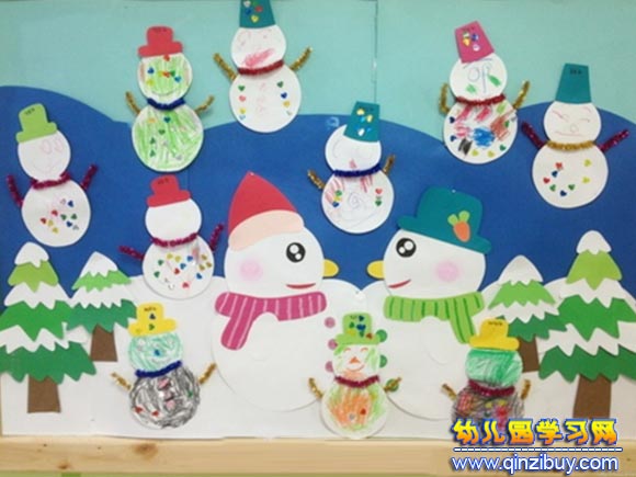 各种各样的雪人│幼儿园冬天环境布置