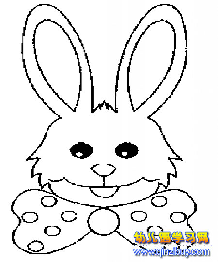 微笑兔子头像简笔画2 幼儿园学习网