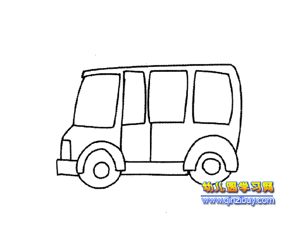 小型公交车简笔画1 - 幼儿园学习网
