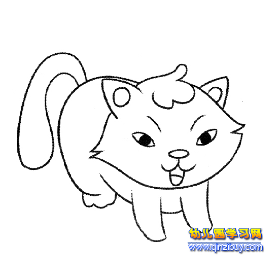 可爱的小猫简笔画6-幼儿园教案网
