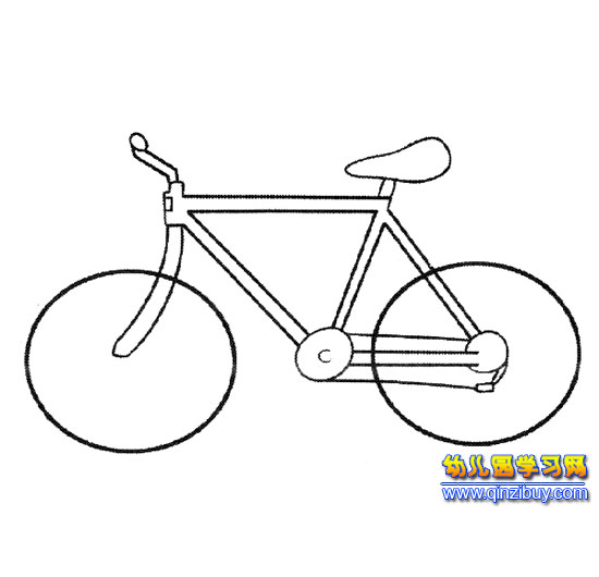 简笔画:自行车1