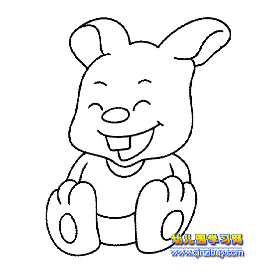 动物简笔画:小白兔5-幼儿园教案网