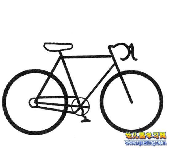 一辆自行车(交通工具简笔画)-幼儿园教案网