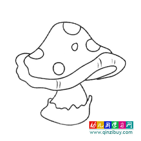 好吃的蘑菇简笔画