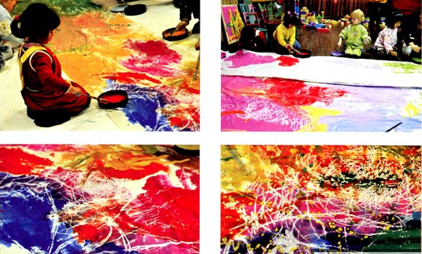 幼儿园小班美术彩色画教案1：我是能干的粉刷匠