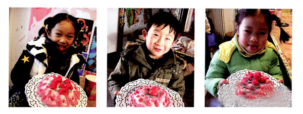 幼儿园小班美术教案彩色画活动：草莓蛋糕