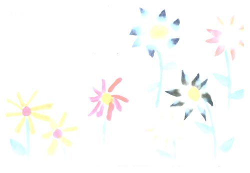 幼儿园中班中国画教案设计：美丽的小花