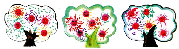 幼儿园中班中国画教案设计：太阳树
